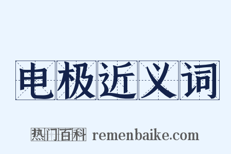 电极近义词是什么意思的图片